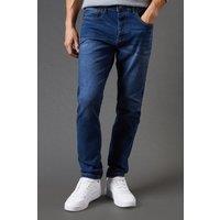Burton Men's Mid Wash Skinny Fit Jeans in Dark Blue | Size: 30S