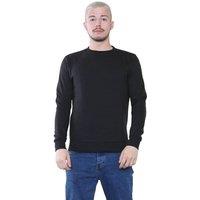 ELAINA FASHION Men's Classic Navy Sweatshirt - Casual Comfort & Stylish Fit in Black | Size: Large