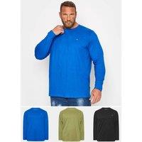 BadRhino Men's 3 Pack T-Shirts in Blue | Size: 2XL