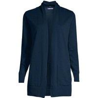 Lands' End Women's Plus Long Sleeve Open Cardigan in Dark Navy | Size: 1X