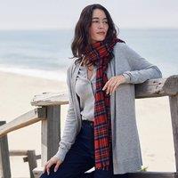 Lands' End Women's Long Sleeve Open Cardigan in Grey | Size: Large