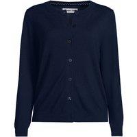 Lands' End Women's Merino Crew Neck Cardigan in Navy | Size: Small