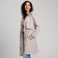 Lands' End Women's Squall Waterproof Packable Long Raincoat in Light Tan | Size: Large