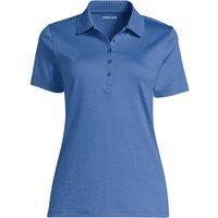 Lands' End Women's Petite Short Sleeve Supima Polo Shirt in Cobalt | Size: Large