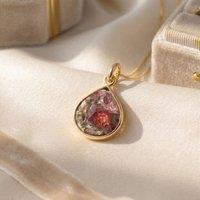 Harfi Women's 18ct Gold Plated Pink Tourmaline Fine Necklace