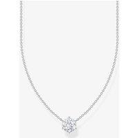 THOMAS SABO Women's Silver Cubic Zirconia Necklace KE2210-051-14-L45V | Size: Adjustable