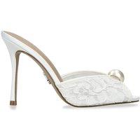 STEVE MADDEN Women's 'Priya White' Fabric Heels in White | Size: 4