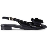 KG Kurt Geiger Women's 'Aura Bow Flat' Patent Sandals in Black | Size: 4