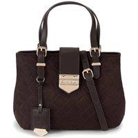 Carvela Women's 'Maria Mini Weave' Suedette Bag in Dark Brown