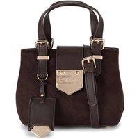 Carvela Women's 'Maria Micro Weave' Suedette Bag in Dark Brown