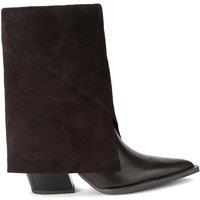 STEVE MADDEN Women's 'Mccoy 213' Leather Suede Boots in Dark Brown | Size: 4