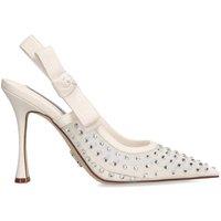 STEVE MADDEN Women's 'Brylie White Rhinestone' Fabric Heels | Size: 5