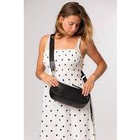 Cultured London Women's 'Nuala' Leather Cross Body Bag in Black