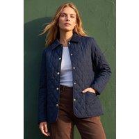 Roman Women's Quilted Collar Jacket in Navy | Size: 10
