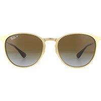 Ray-Ban Women's Round Gold Brown Gradient RB3539 Sunglasses