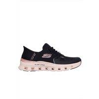 Skechers Women's Glide-Step Pro Metallic Mesh Bungee Slip-Ins Trainers Black | Size: 6