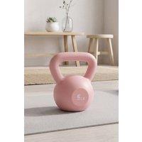 Living and Home 5lbs Strength Kettlebell with Non-Slip Handle for Home Gym in Pink