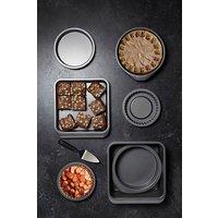 MasterClass 7pc Smart Space Stacking Non Stick Roasting, Baking & Pastry Tin Set in Black