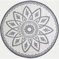 Homescapes Luxury Round Outdoor Rug Waterproof Reversible for Garden, Grey Henna | Size: 180 cm diameter