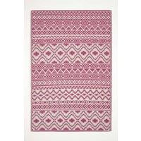 Homescapes Luxury Outdoor Rug Waterproof Reversible for Garden, Pink Tia Aztec | Size: 180 cm x 270 cm
