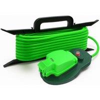 Desiretech 10m Weatherproof Extension Cable - 1 Socket - 13 Amp Outdoor Lead in Green