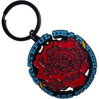 Grateful Dead Everywhere Rose Keyring Keychain in Silver