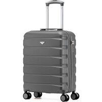 Flight Knight Lightweight Travel Suitcase 55x40x20cm | Hard Shell Carry On Luggage in Charcoal | Size: Cabin