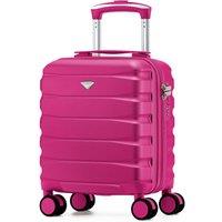Flight Knight Lightweight Travel Suitcase 40x30x20cm | Hard Shell Carry On Luggage in Pink | Size: Cabin