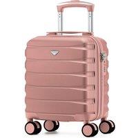 Flight Knight Lightweight Travel Suitcase 40x30x20cm | Hard Shell Carry On Luggage in Rose | Size: Cabin