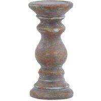 Lemon Pavilion Furniture and Decor Siena Small Column Candle Holder - Ceramic - L10 x W10 x H20cm - Brown