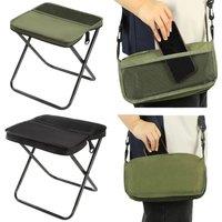 SPETLEK Black L 2 in 1 Folding Backpack Stool Outdoor Fishing Camping