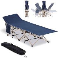 KORVIXA Single Portable Outdoor Military Sleeping Bed in Blue