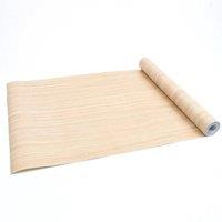 NESTLUNE 10M Self Adhesive Wood Grain PVC Wallpaper Stickers in Brown | Size: 100 cm x 15 cm