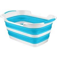 Kelvenix Collapsible Laundry Basket 27L Foldable in Blue | Size: 0.6m2