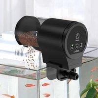 FLAVORA Auto Food Dispenser Smart Feeding Timer Aquarium Tank in Black | Size: 120 cm