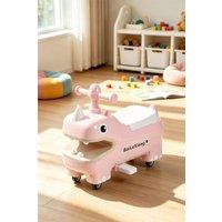 Living and Home Kids Dinosaur Ride On Car with Storage Seat in Pink