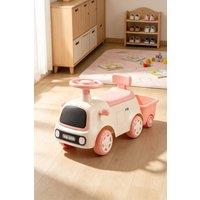 Living and Home Ride On Toy Car with Detachable Trailer for Kids in Pink