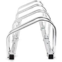 FLAVORA 4 Racks-Cycle Bike Steel Pipe Parking Stand in Silver | Size: 0-12 m