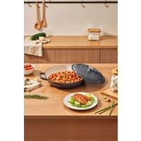Living and Home 3.2L Enameled Cast Iron Pot Rust-resistant Cookware with Lid in Grey