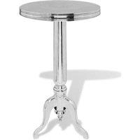 Berkfield Home Side Table Round Aluminium Silver