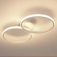 Pheashine White LED Ceiling Light, 42W 3000K Warm White, Modern Circle Fixture