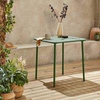 sweeek 2-seater Square Steel Garden Table in Green