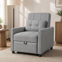 STILVORA Chair Bed with Three-Position Back in Grey