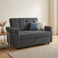 STILVORA 2 Seater Sofa Bed with USB & Storage Pocket in Grey