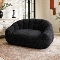 STILVORA 2 Seater Bean Bag Sofa with High Density Sponge in Black