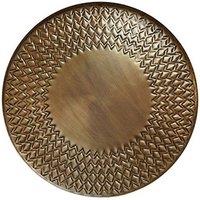 Ivyline Solis Embossed Tray - Metal - L40 x W40 x H2 cm - Gold