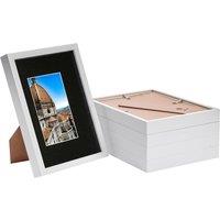 Nicola Spring 3D Shadow Box Frames with A5 Mount - A4 (8" x 12") - Grey Mount - Pack of 5 in White