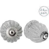 Nicola Spring Glass Cabinet Knobs - Button - Pack of 24 in Clear | Size: 1000mm x 500mm