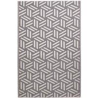 Homescapes Luxury Outdoor Rug Waterproof Reversible, Grey Luna Geometric | Size: 240 cm x 300 cm