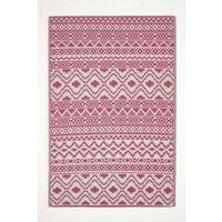 Homescapes Luxury Outdoor Rug Waterproof Reversible for Garden, Pink Tia Aztec | Size: 240 cm x 300 cm
